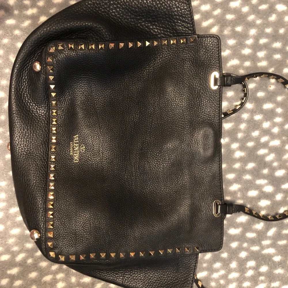 Valentino Rockstud leather  Pebbled Tote Bag